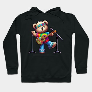 hippie music teddy Hoodie